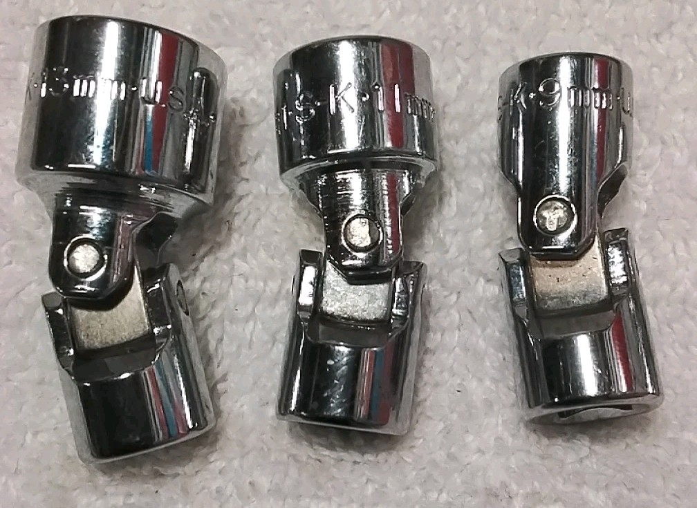 S-K 5PC 1/4″ DRIVE UNIVERSAL U-JOINT METRIC 13MM-11MM-9MM-6MM-5MM 6PT SOCKET SET