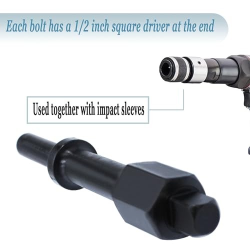 Pneumatic Bolt Breaker Set – 2-Piece Air Hammer Socket Adapter, 3/8″ & 1/2″