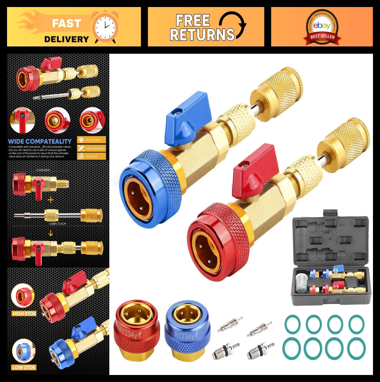 Automotive AC Valve Core Remover Installer Tool Set – R134a R1234yf R22 Repair K