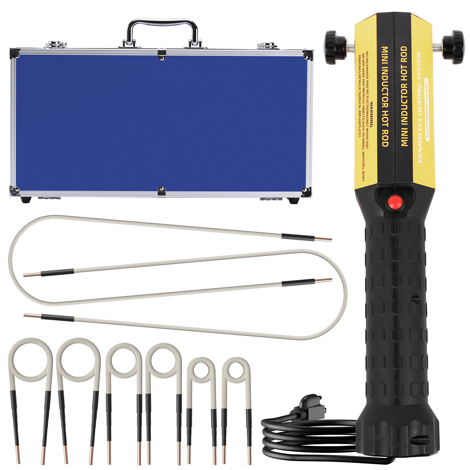 Magnetic Induction Heater Kit 8 Coils w/ Storage Box Screw Remove Metal Heating