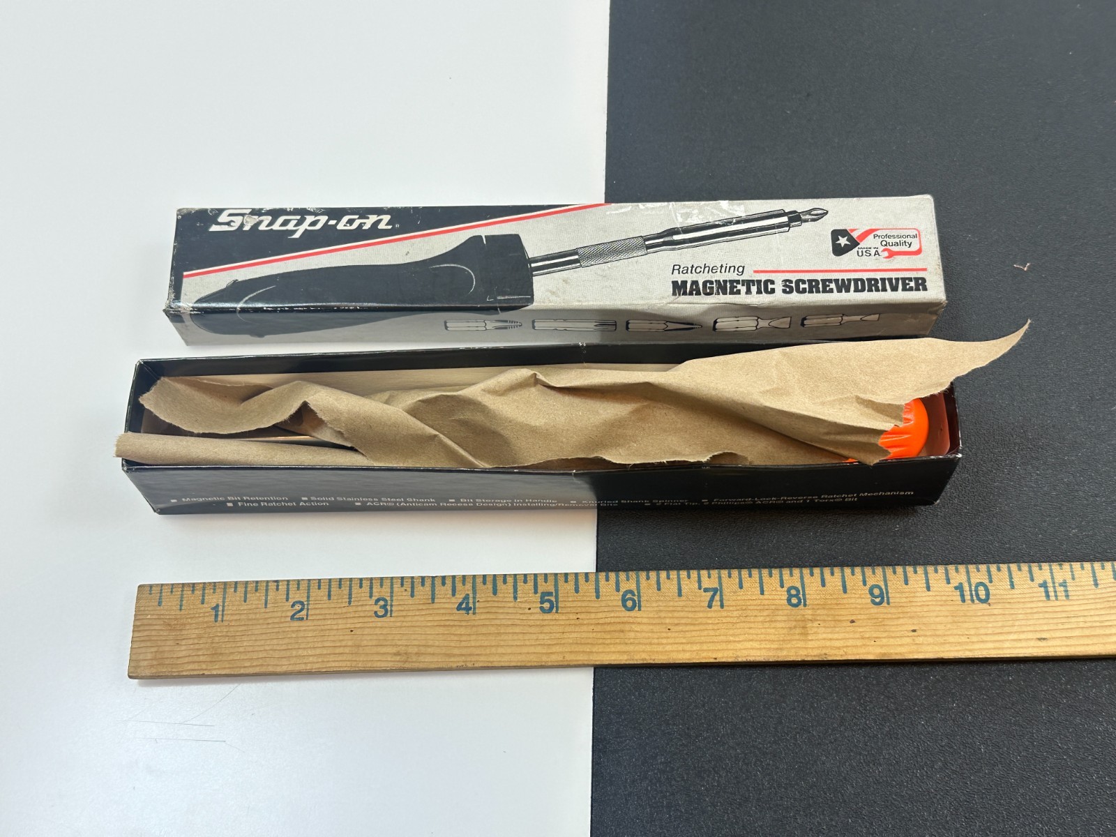 🇺🇸 Snap-on Tools USA ORANGE Hard Handle Ratcheting Screwdriver SSDMR4B, NOS