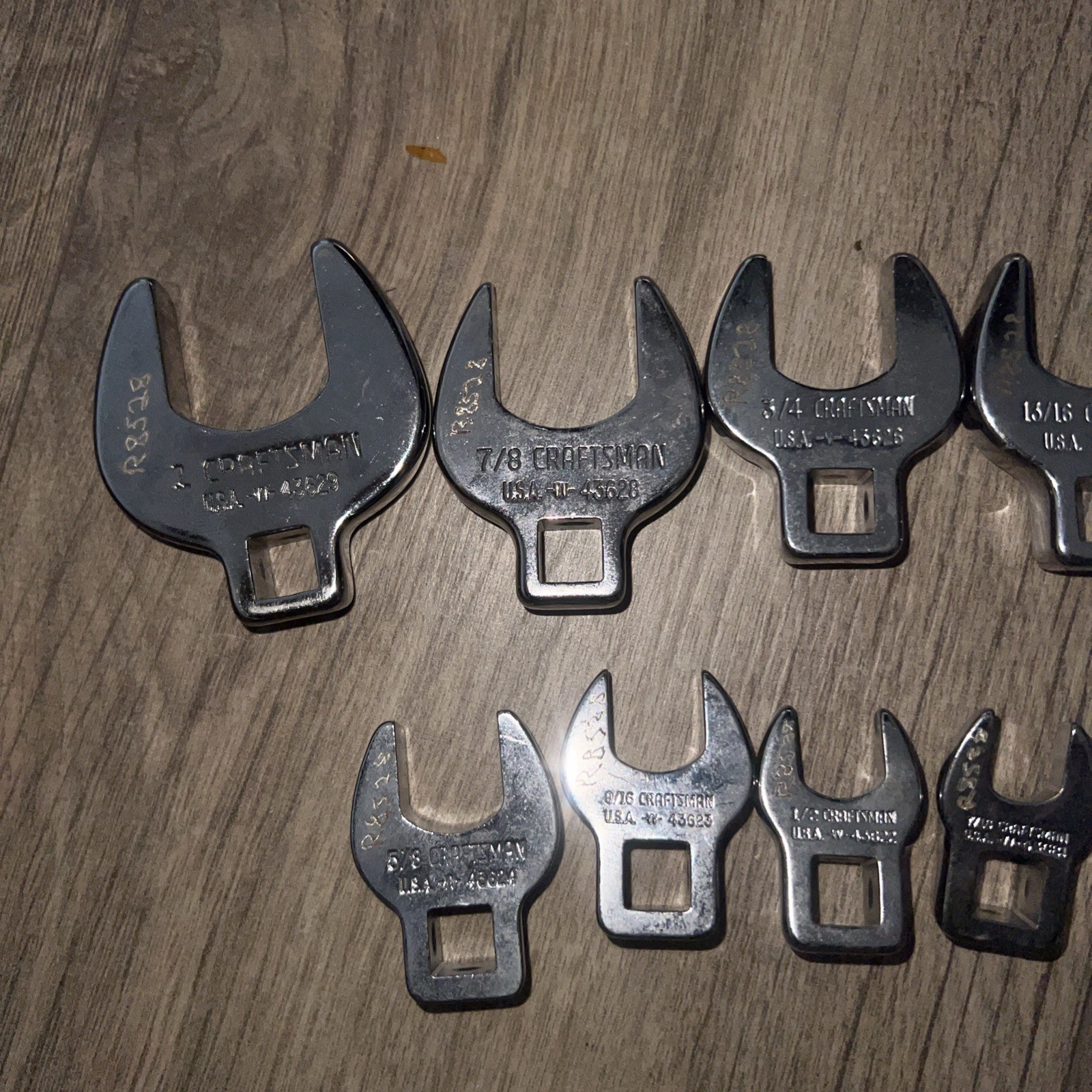 CRAFTSMAN 10 -Piece Set 6-point Metric Crowfoot Open end Wrench (no case