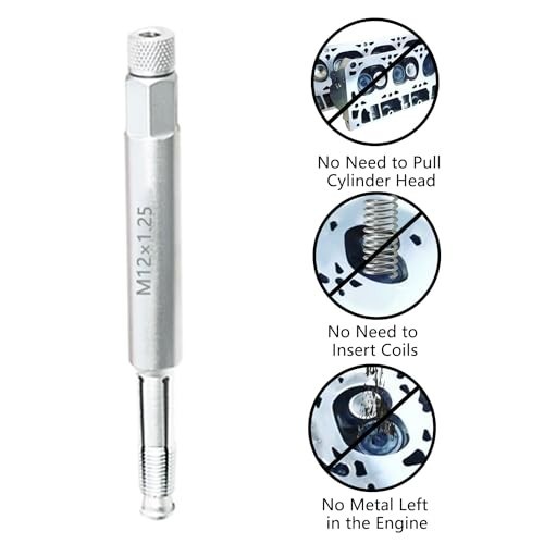 12mm Spark Plug Thread Repair Tool Kit – M12x1.25 Back Tap & Chase Taps, 2-Pack