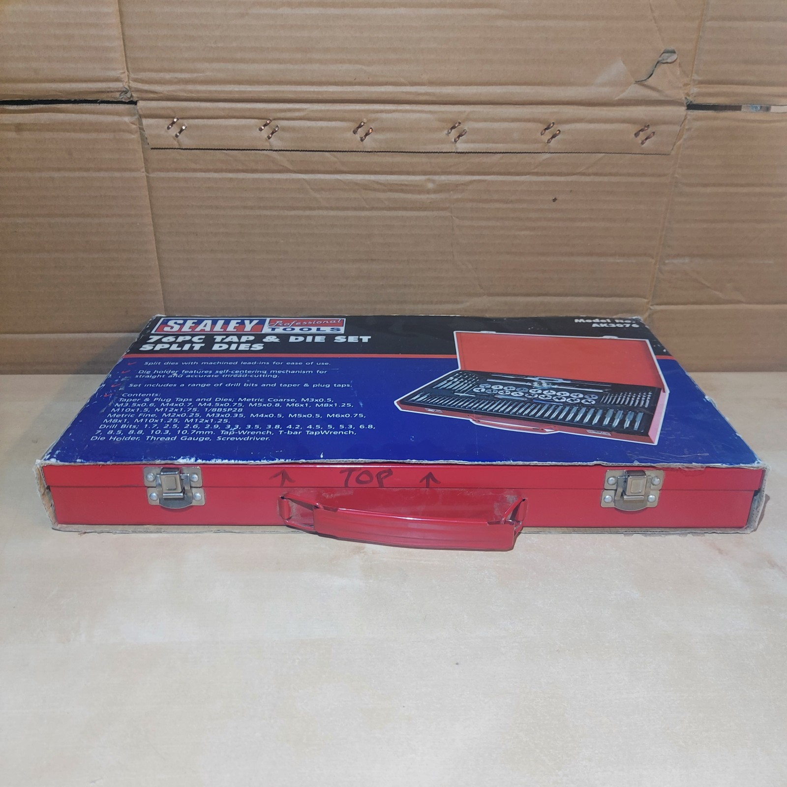 Sealey AK3076 76 Piece Tap & Die Set – Metric Fine & Coarse Metal Case