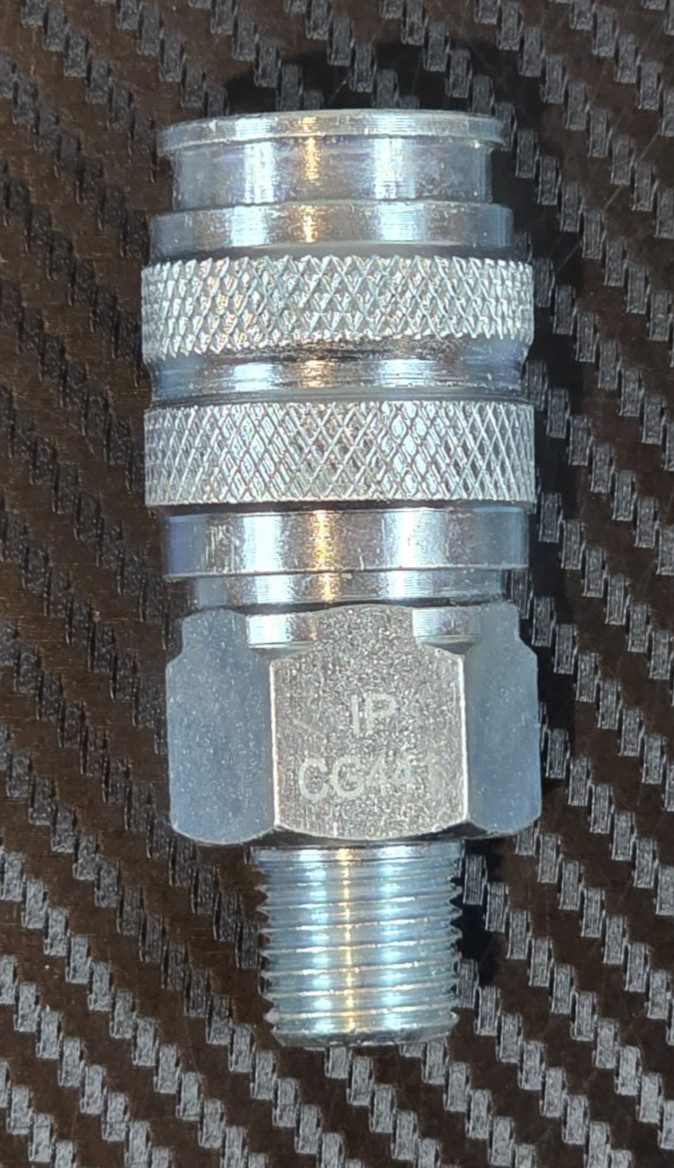 Interstate Pneumatics CG441 1/4 Inch Universal Steel Coupler x 1/4 Inch Male NPT