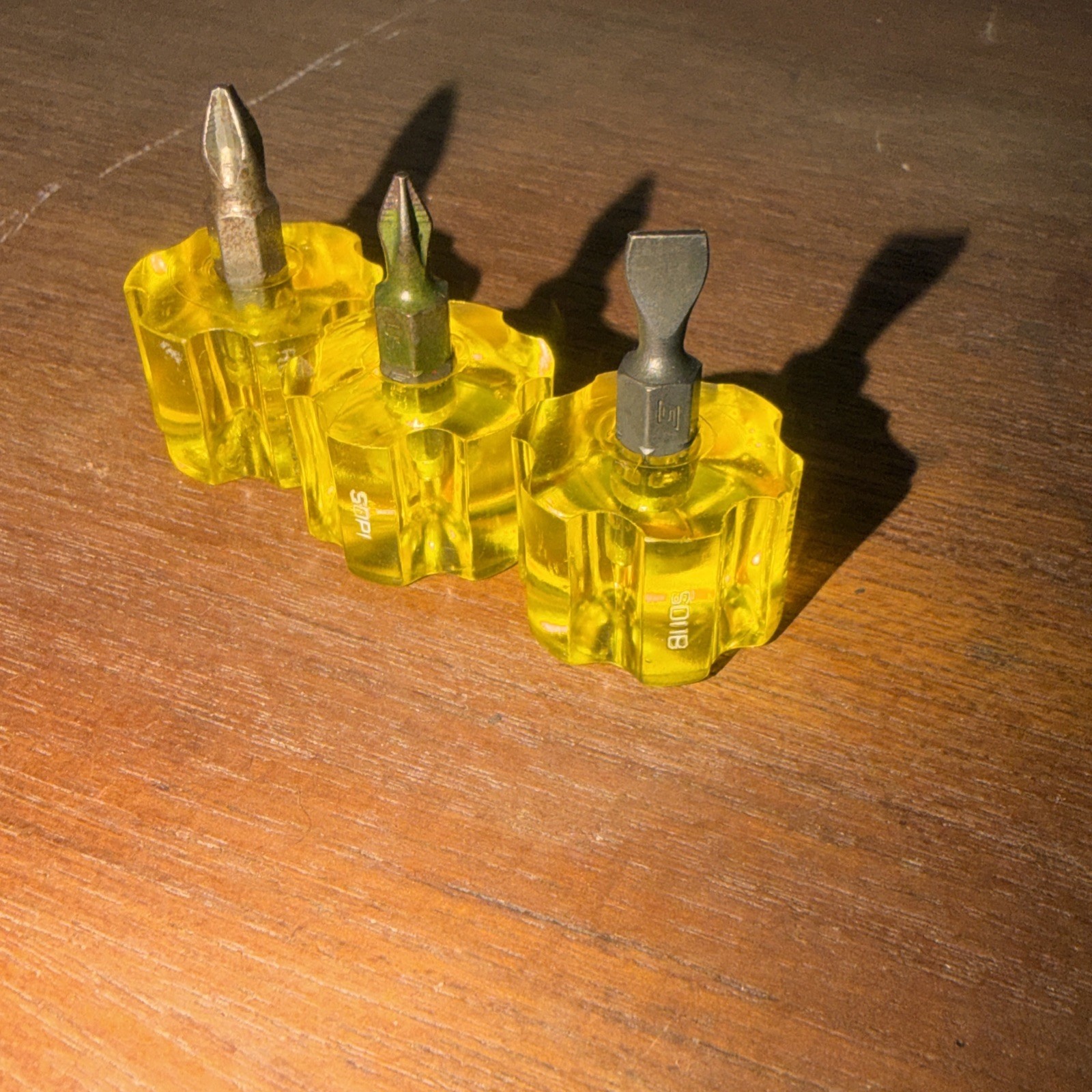 Snap On Micro Stubby Short Amber Screwdrivers SDP1 SDP2 SD11 Flat Slot Phillips