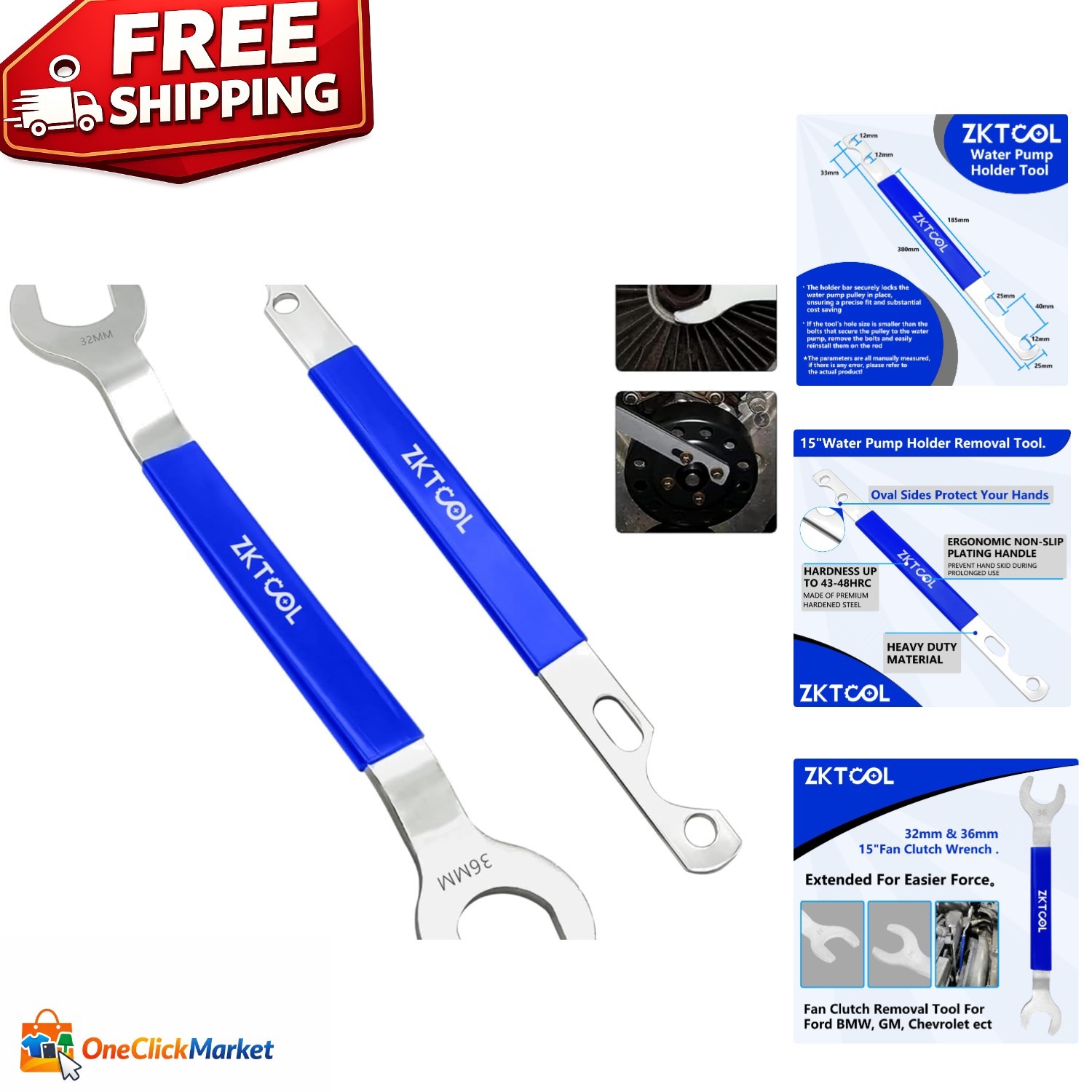 Durable Alloy Steel Fan Clutch Removal Tool Set – Ergonomic & Efficient Design
