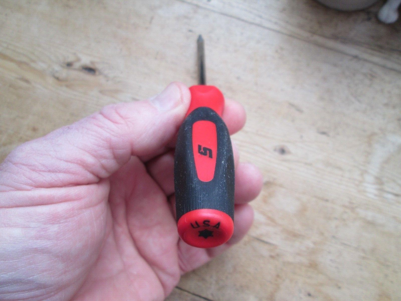 snap on torx t8 mini tip screwdriver classic red sgdt308b soft grip handle
