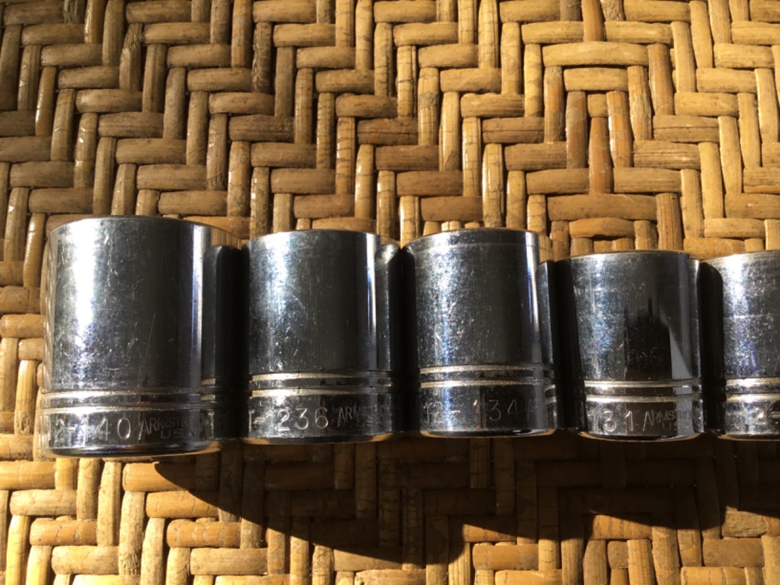 VTG Armstrong USA 1/2″ Dr. SAE Shallow 12pt Socket Set 3/4- 1-1/4″, 3/8″ Dr 5/8″