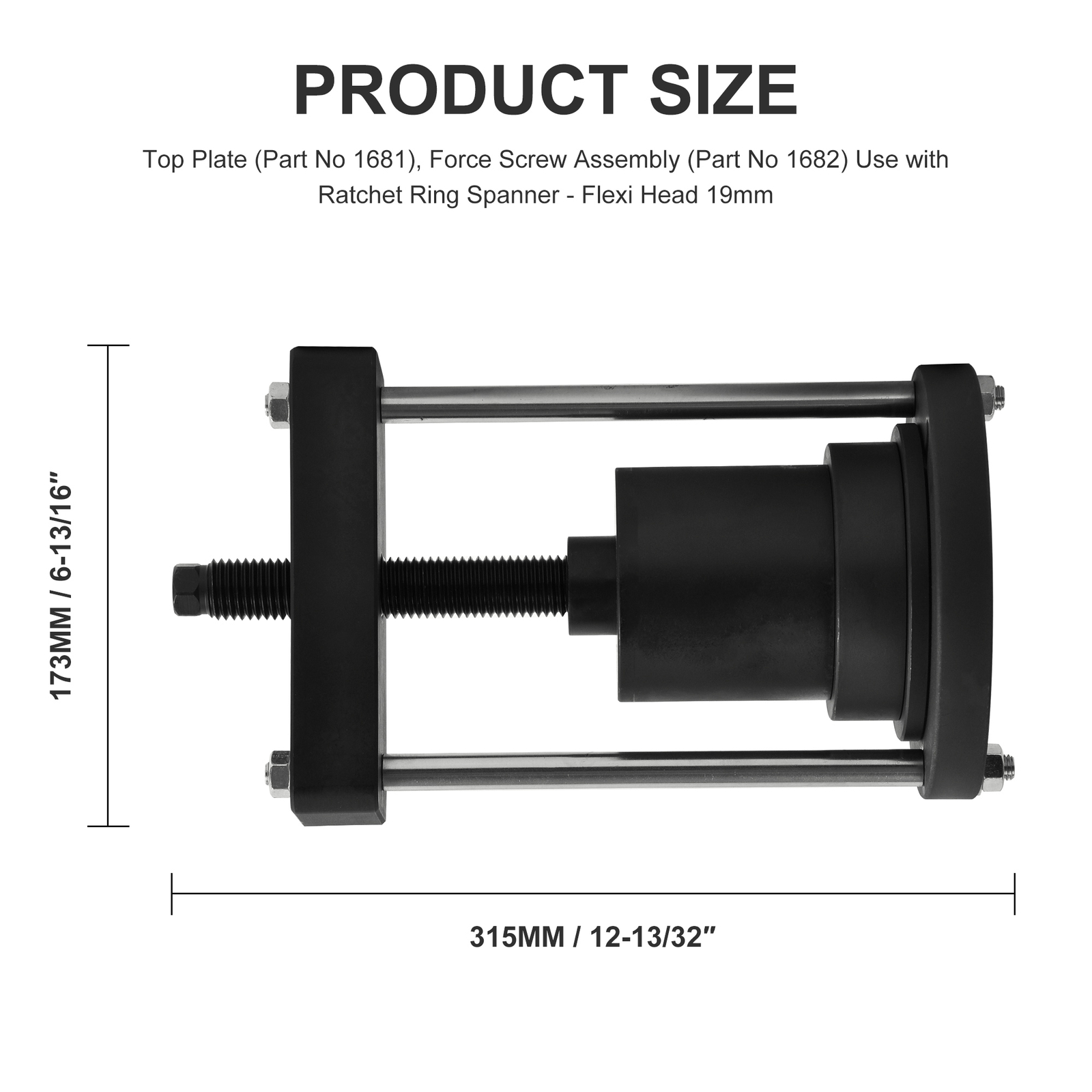 Rear Trailing Arm Suspension Bush Bolt Install Tool For Ford Volvo OEM 205-1017
