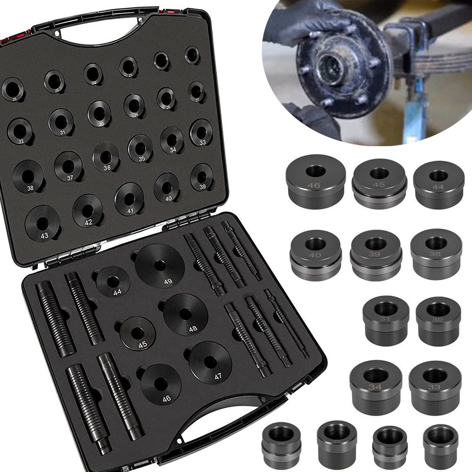 T-0220-39 Master Bushing Driver Set For Chrysler GM Ford Transmissions (39PCS)