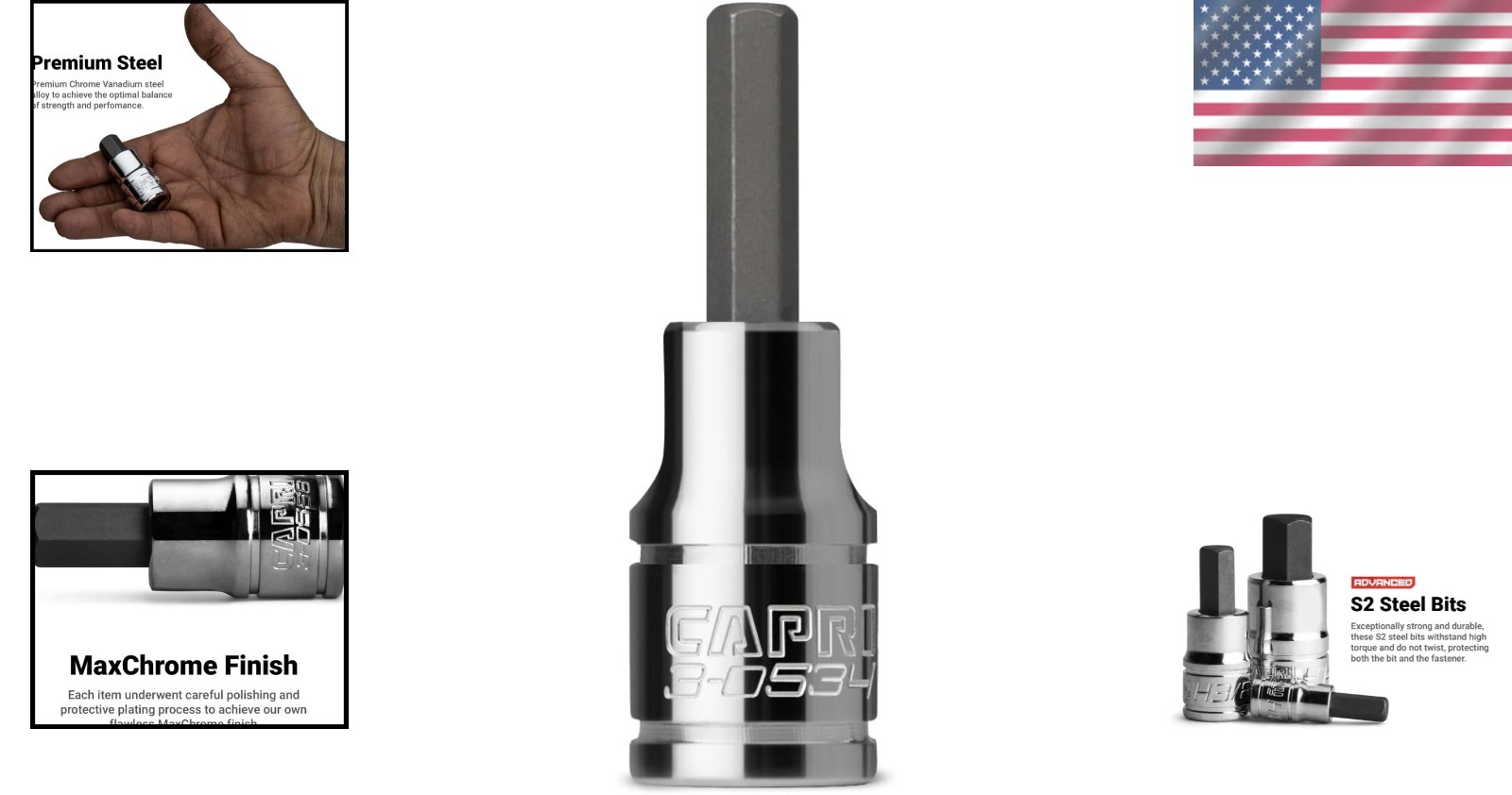 High Torque 4 mm Hex Bit Socket, 1/4-Inch Drive – Chrome Finish Durability