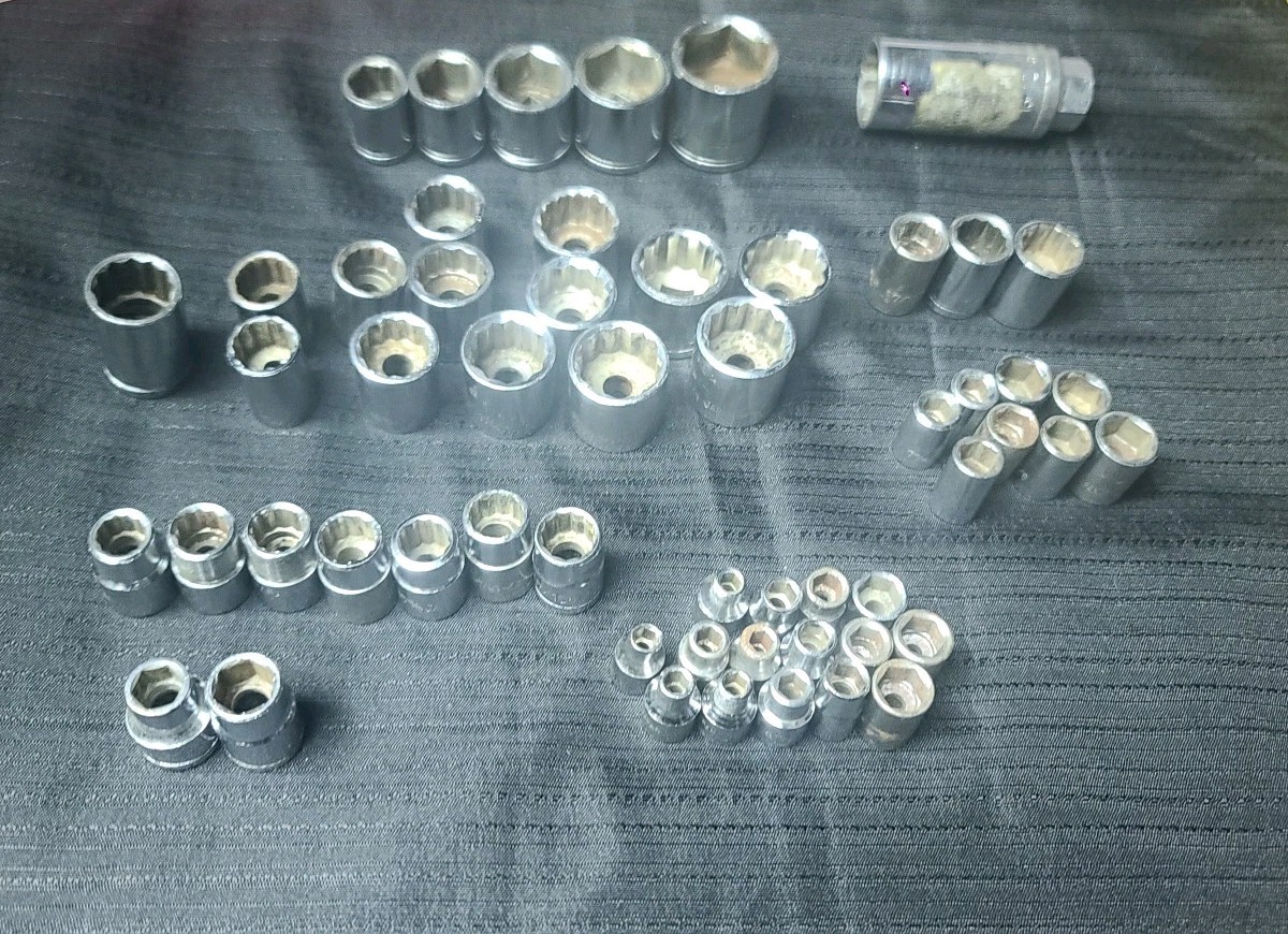 Assorted Socket Set/Mixed Bundle Lot Metric/SAE, Unbranded Japan