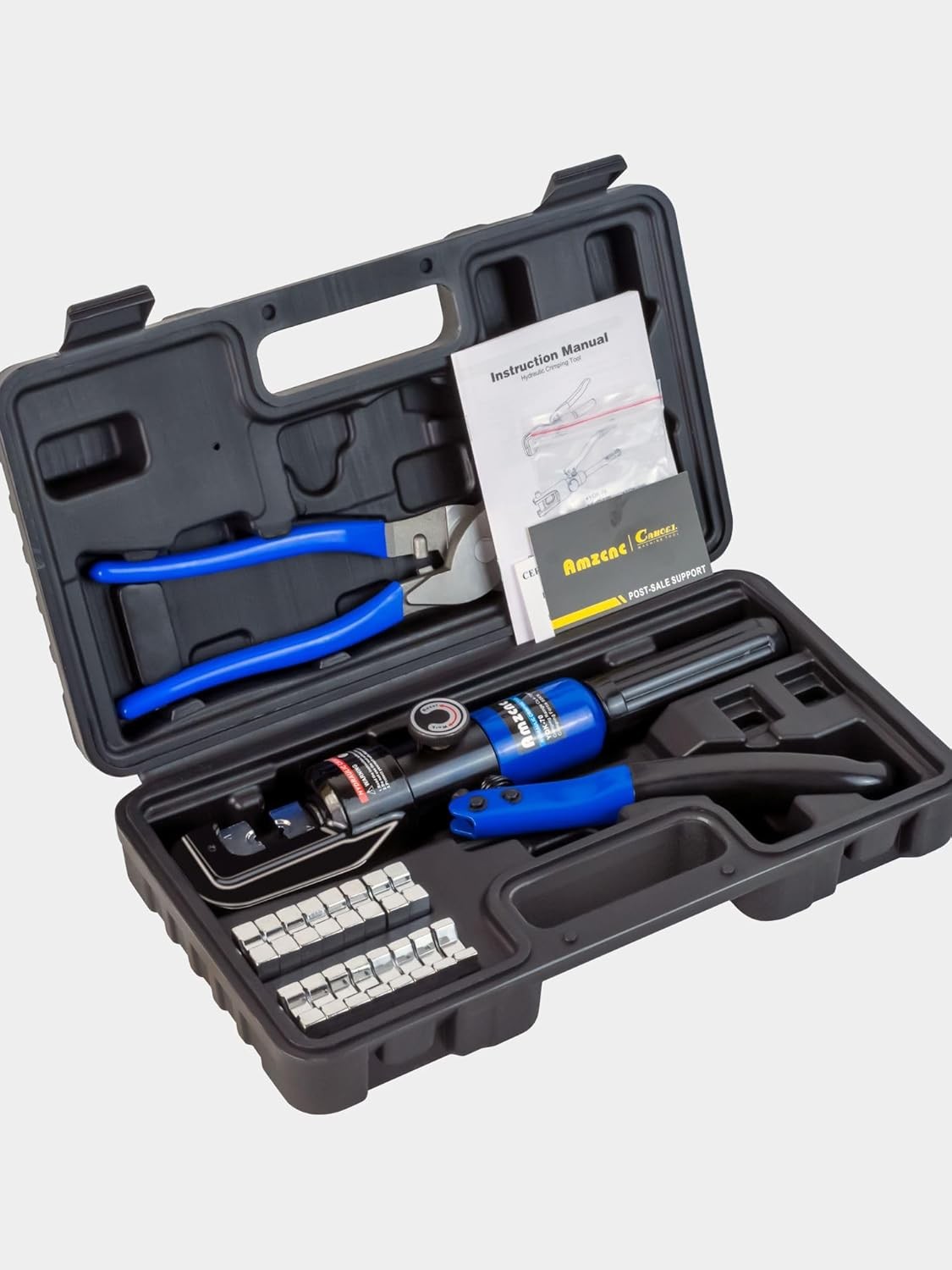 AMZCNC Hydraulic Crimping Tool and Cable Cutter Lug Blue