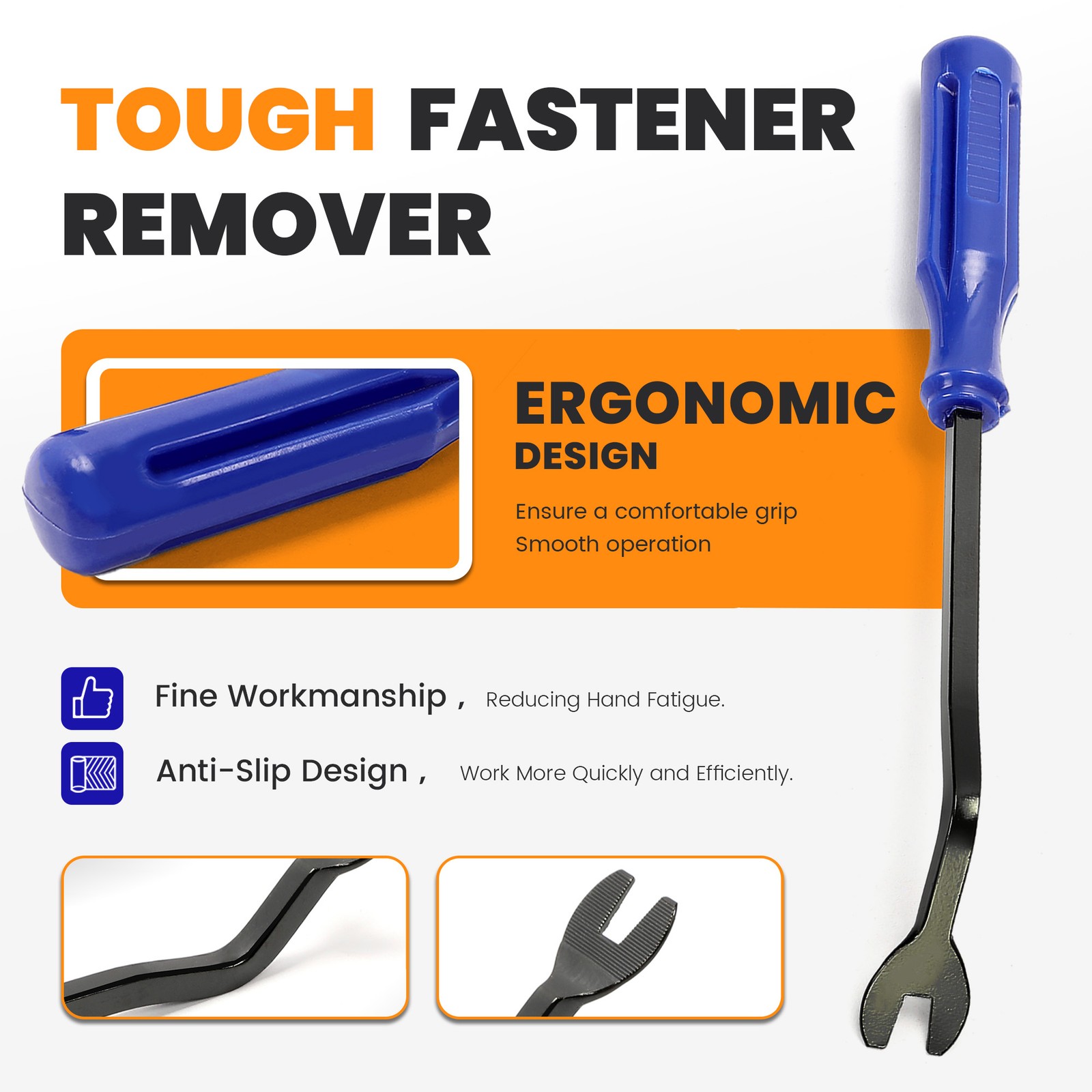 Plastic Trim Removal Pry Tool Set for Car Radio Panel Door Dash Clip Fasteners