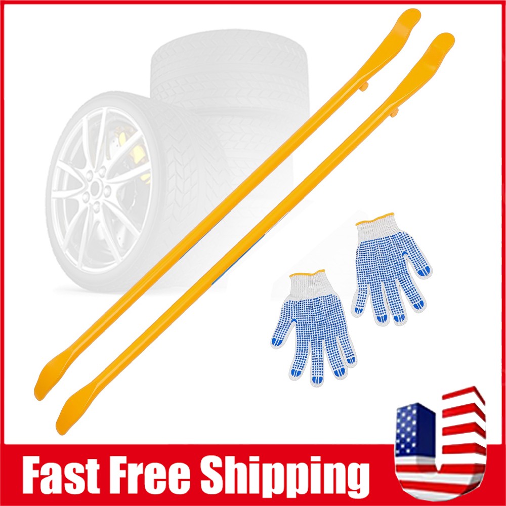 2Pack 41″ Heavy Duty Iron Lever Spoon,Tubeless Tire Mounting Demounting Removal