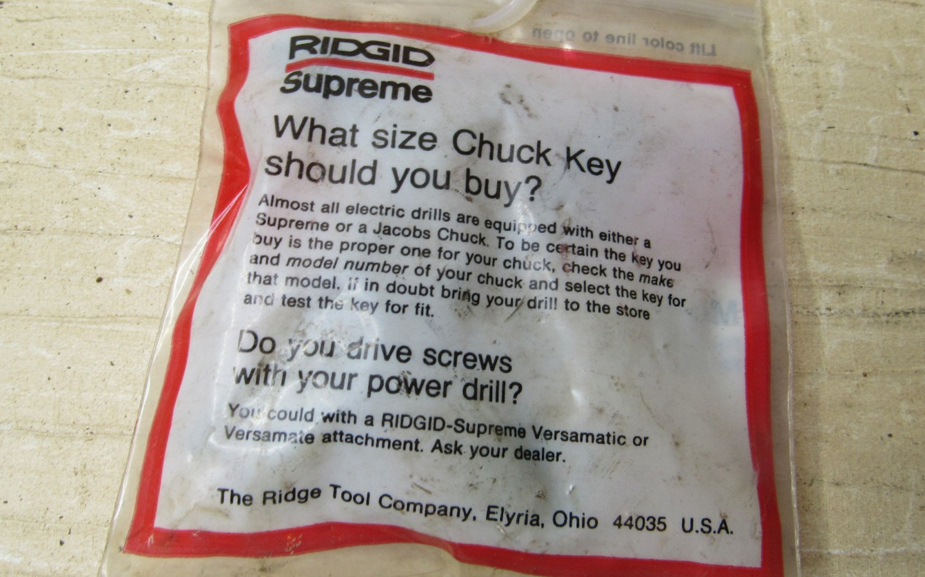 Ridgid Supreme Chuck Key No. DB5 for 1/2″ Chucks