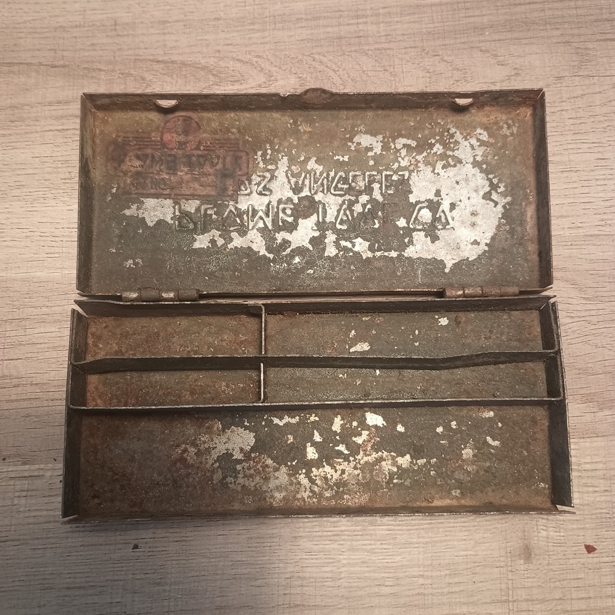 Vintage Plomb Tool Co Los Angeles Midget Socket Case Metal USA 6.5 In X 2.75 In