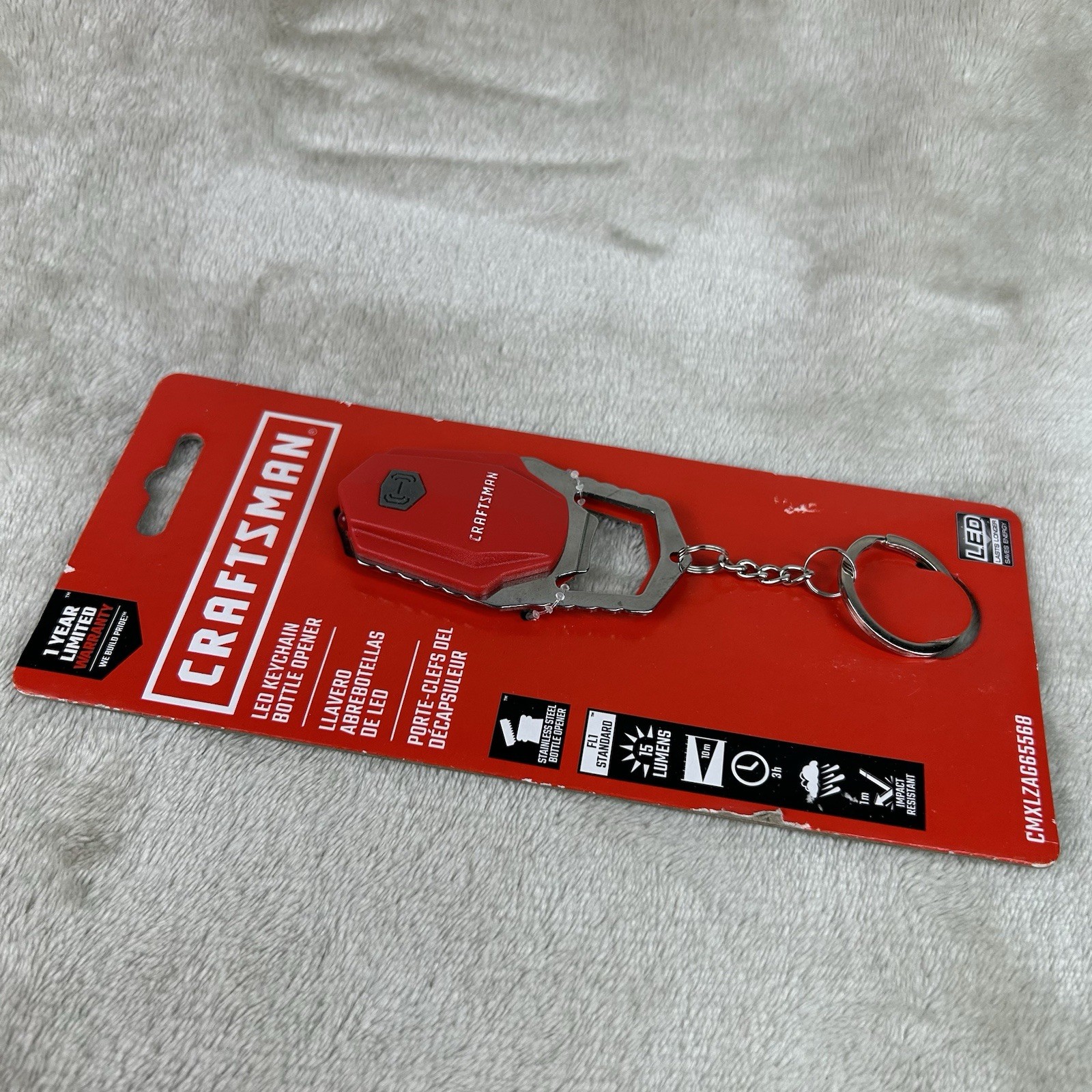 Craftsman Bottle Cap Opener – LED Keychain