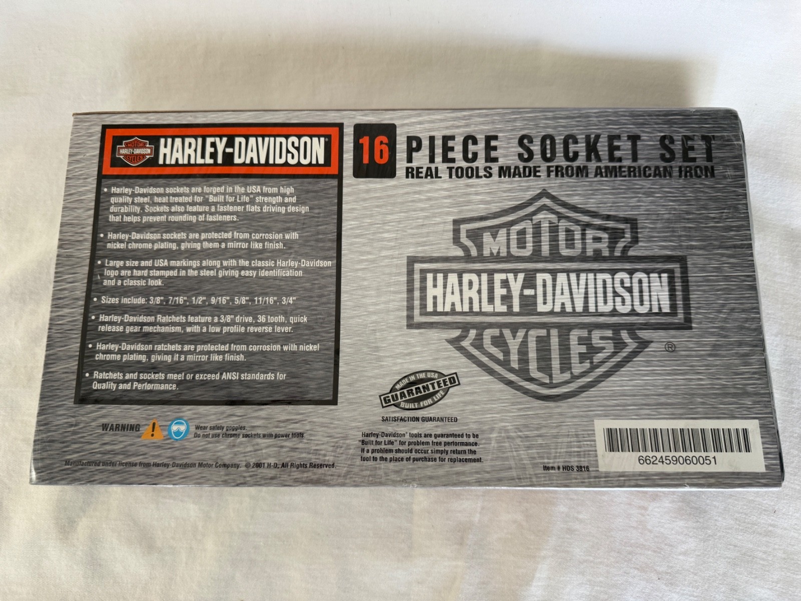 Harley Davidson American Iron, 16-pc Socket Set, *Used Extension*, Item #HDS3816