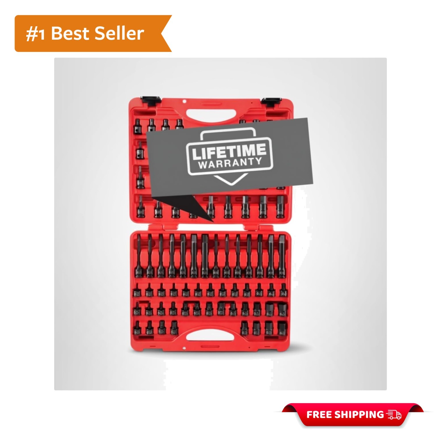 Sunex 3569 3/8″ Dr. Master Hex Bit Impact Socket Set 84 Piece