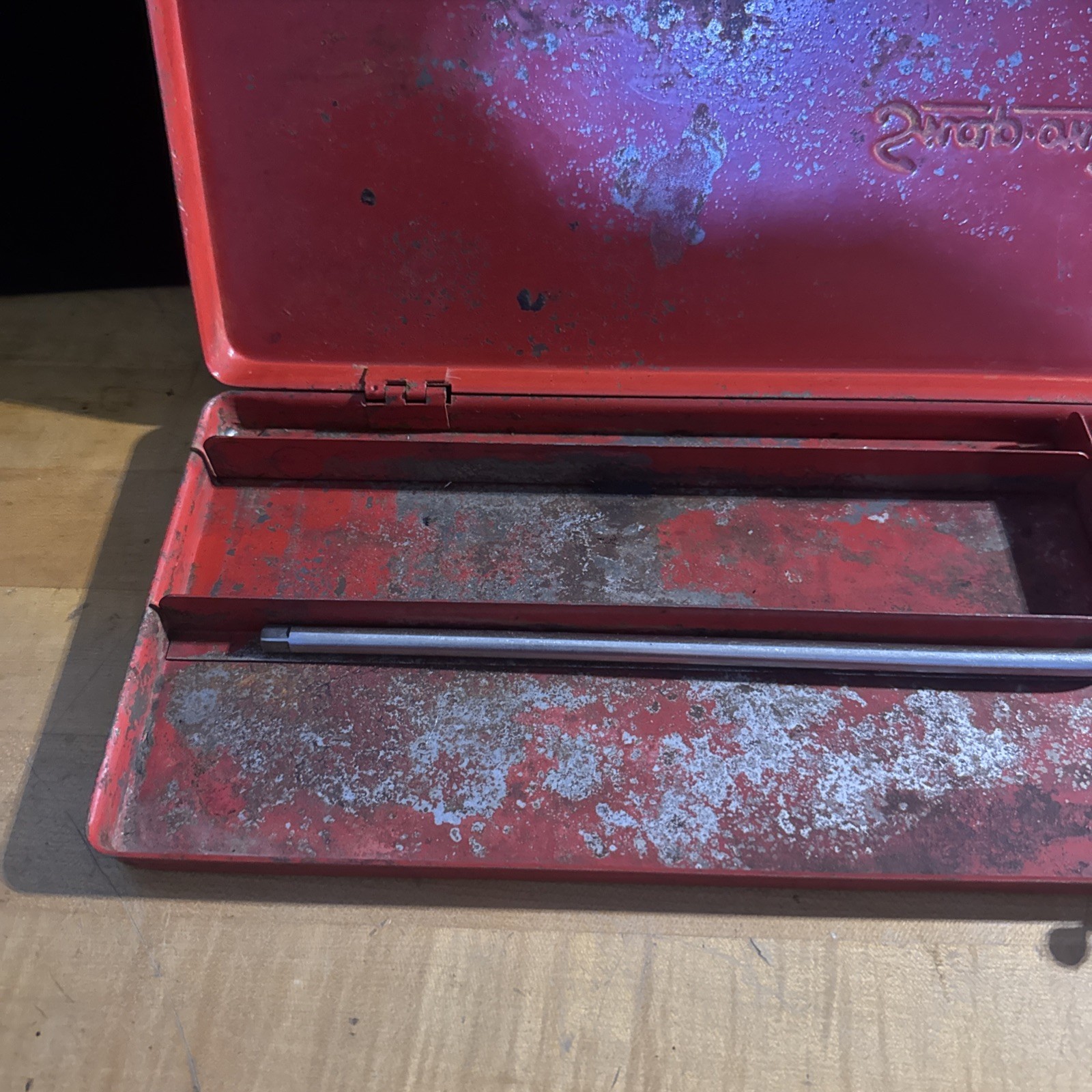 Vintage Snap-on 1/4″ Drive Socket Set Metal Case KRA-282 USA Speed Wrench