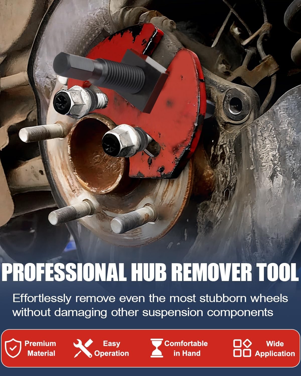 Wheel Bearing Removal Tool Kit | Wheel Hub Bearing Puller with Carrying Case for
