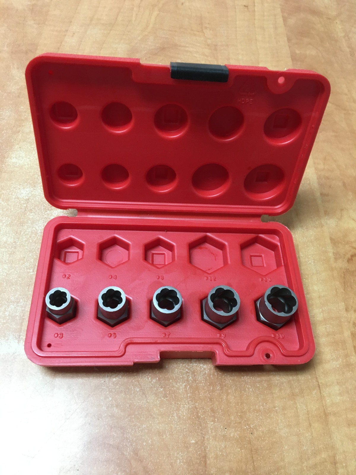 CRAFTSMAN 5 Piece Extractor Set with Case 52160 Damaged Bolt-Out/Nut Remover USA