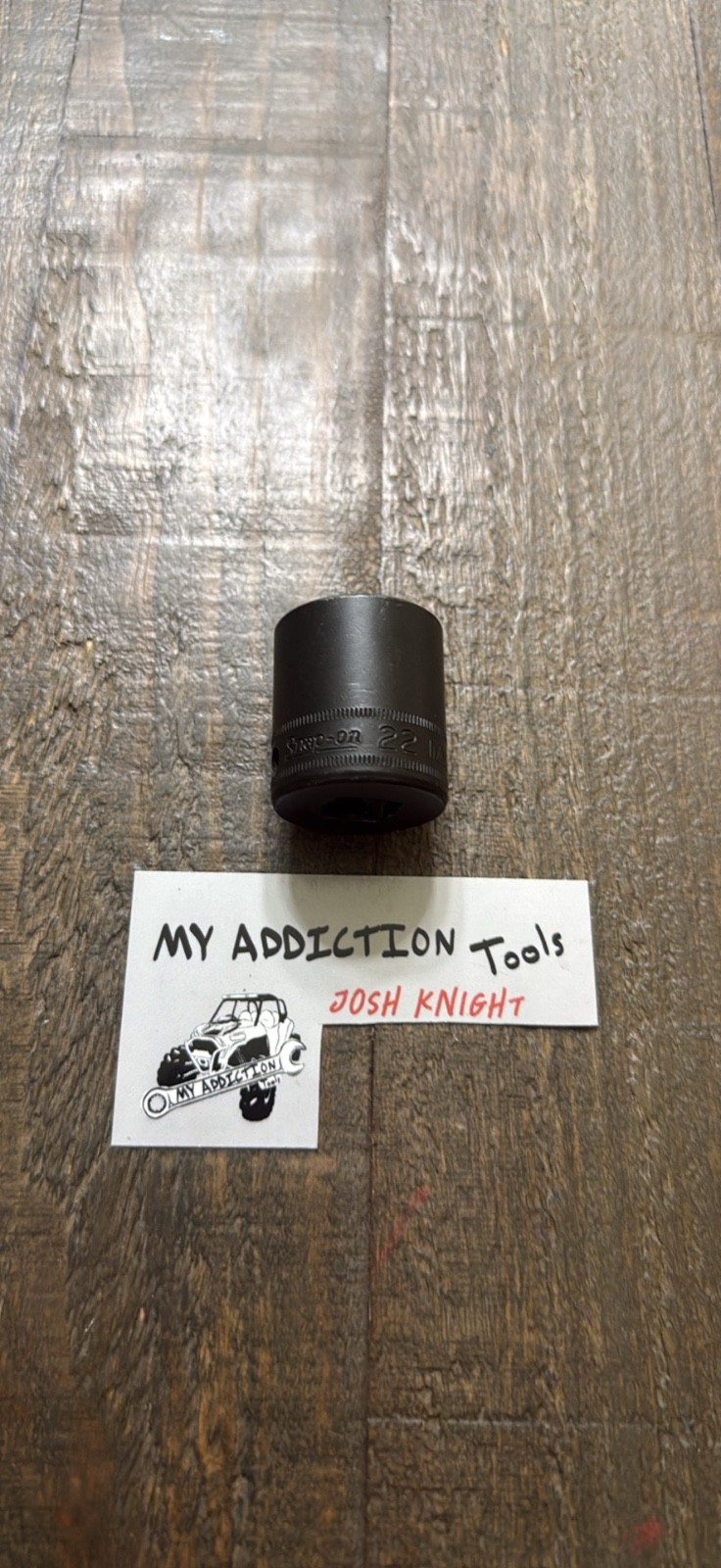 Snap on IMM22 1/2” drive 22MM impact shallow 6pt socket no markings great shape