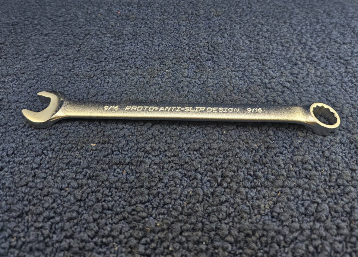 Proto 1218ASD: 9/16″ Combination Wrench Box Open Satin Chrome