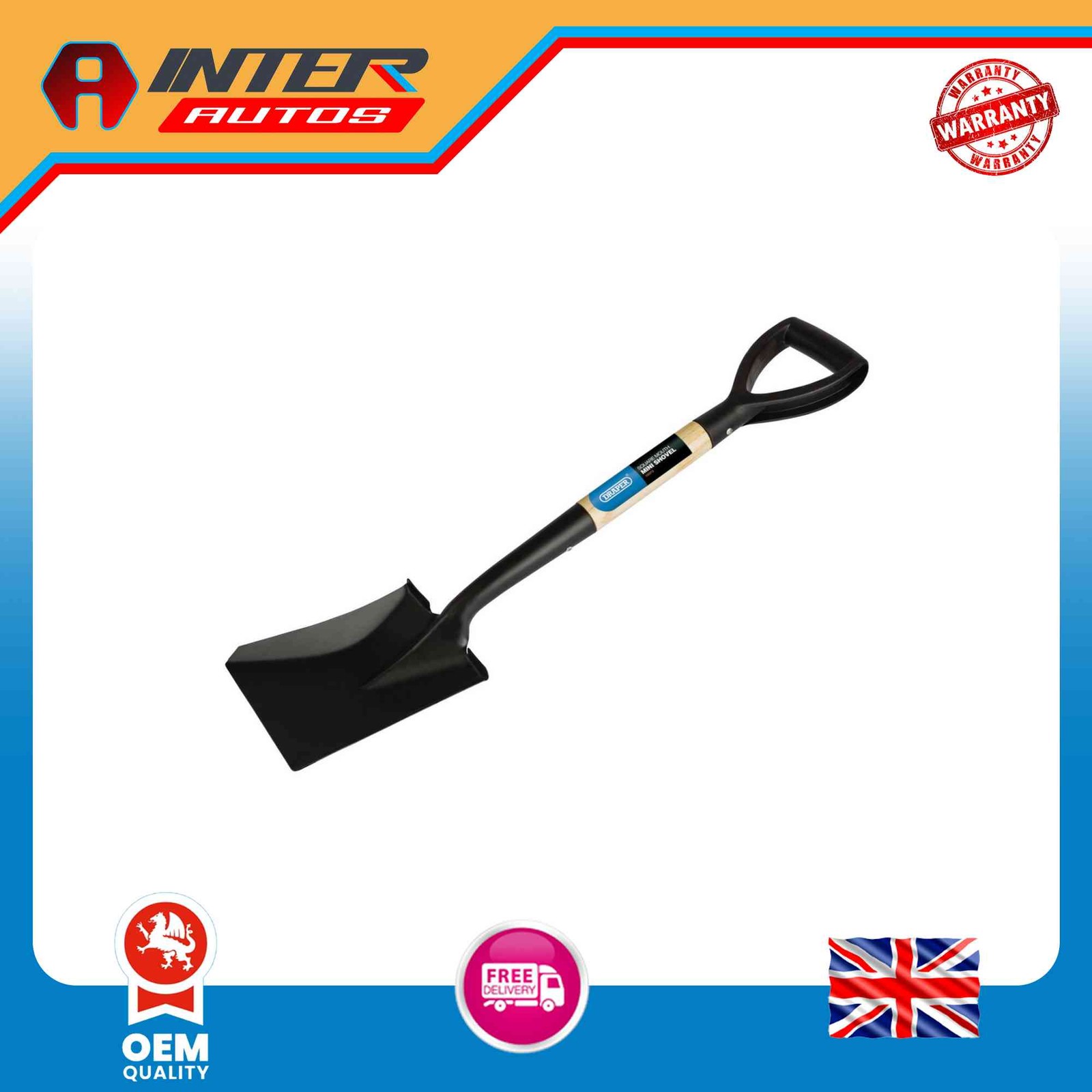 Draper Square Mouth Mini Shovel with Wood Shaft 15073