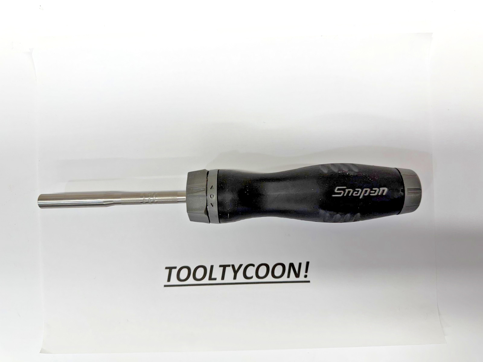 Snap-on Tools NEW GREY (DT) Soft Grip Ratcheting Screwdriver w/Bits SGDMRC44BDT