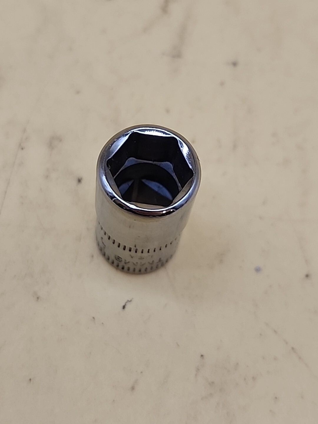 Snap-on Tools 1/4″ Drive 6pt Shallow Chrome Socket TMM9 USA