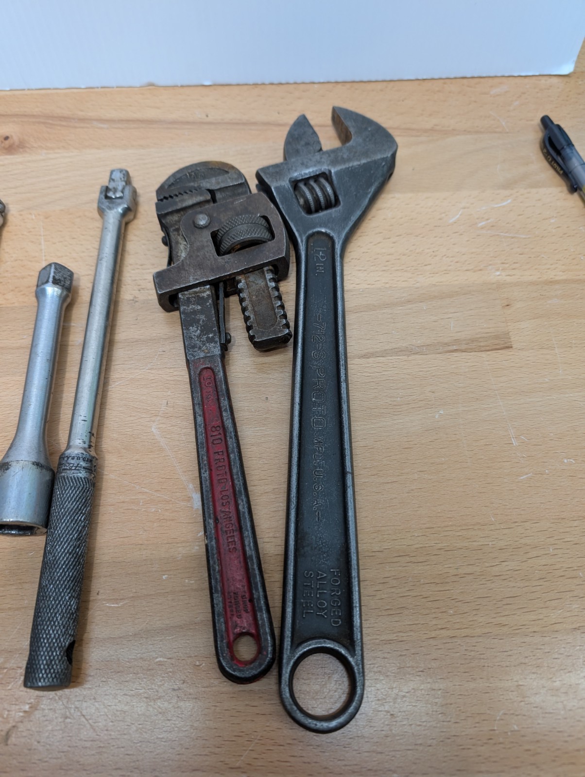 Assorted PROTO USA Sockets And Tools 7lbs 10oz Of Vintage Tools