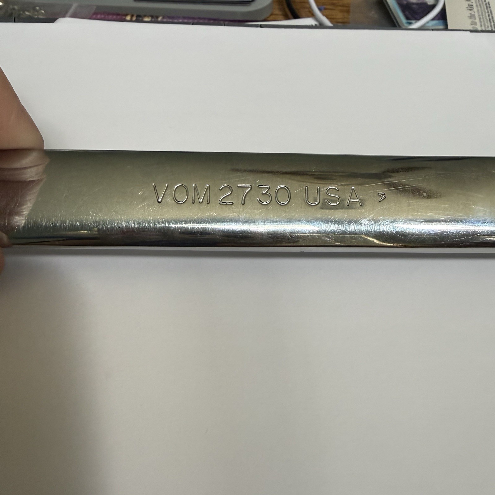 Snap On 27mm x 30mm Double Open End Wrench VOM2730B USA Made Tool