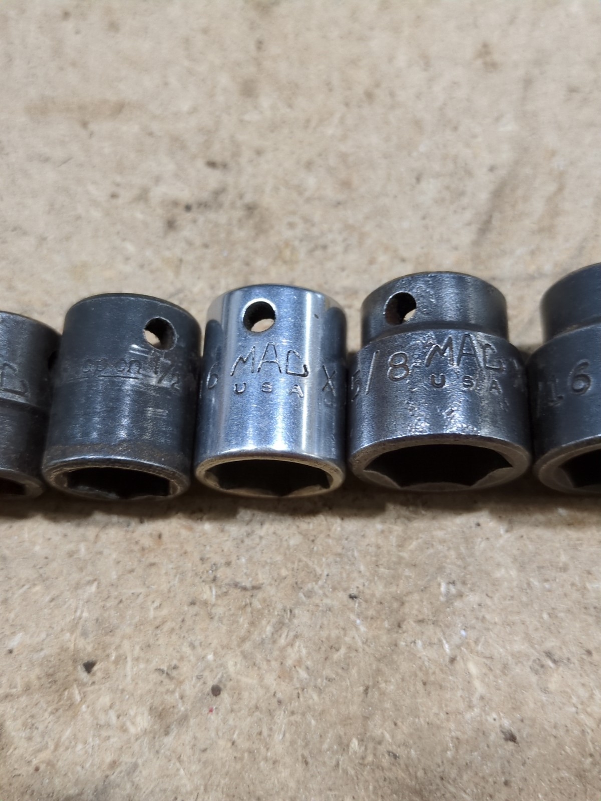 MAC Snap-on Tools 8pc. Shallow 3/8 Impact Socket Set 6 Point SAE 5/16 – 3/4 USA