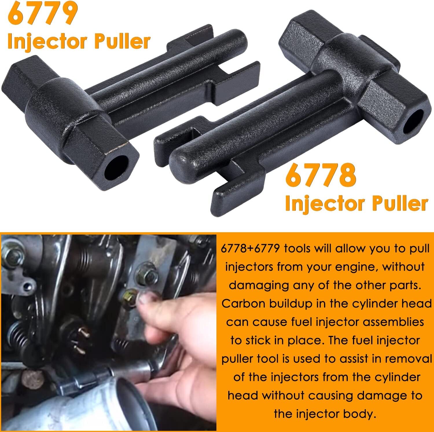 Injector Puller + Injector Tube Remover/Installer Kit for GM Duramax 6.6L Engine