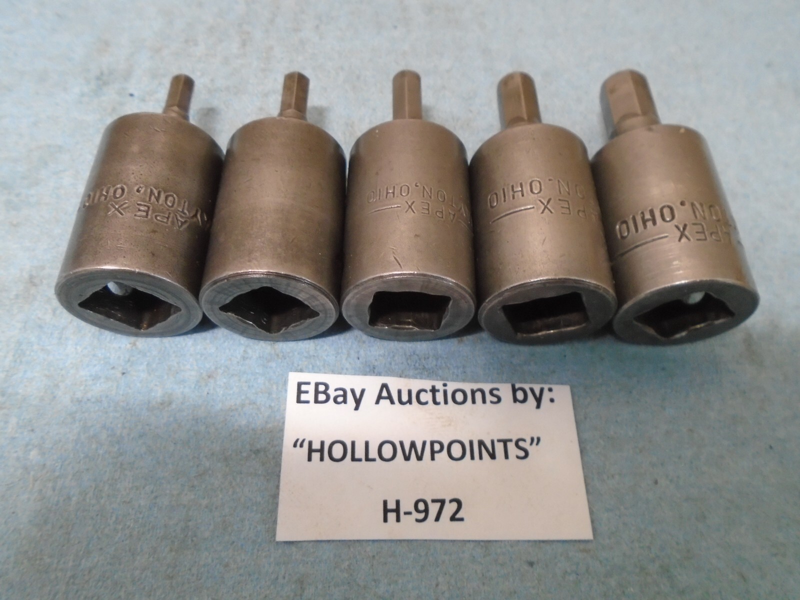 Apex Dayton O USA Impact Hex Impact Bit Set 5Pc 1/2″ Drive 3/16″ thru 3/8″ H972