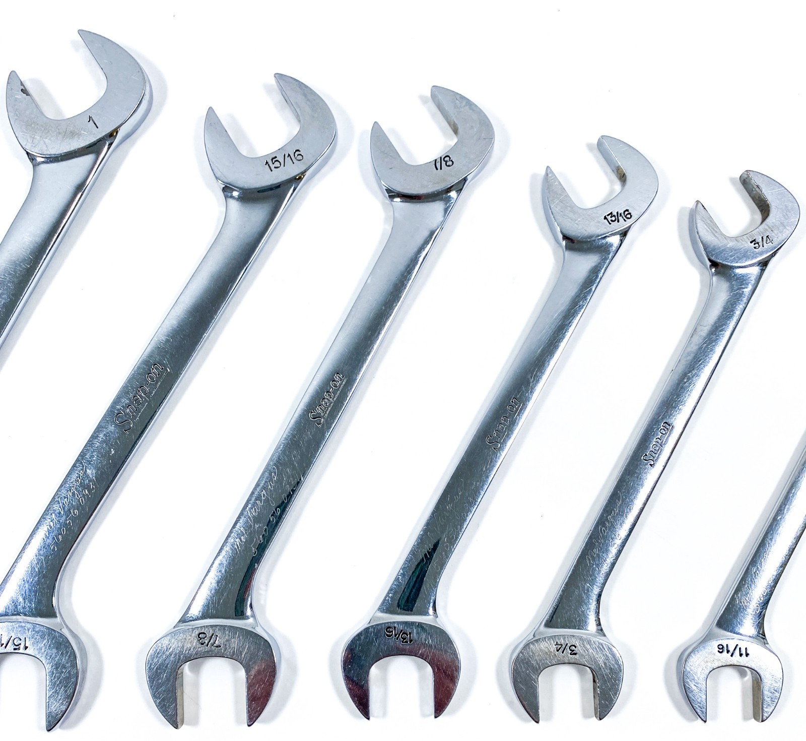 SNAP ON TOOLS USA 13-PIECE SAE 4 Way Open End Angle Wrench Set 3/8″ – 1-1/8″