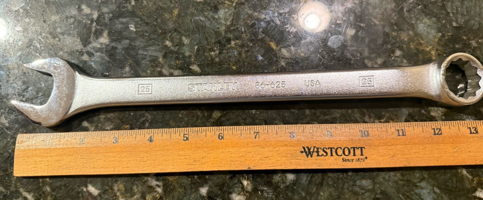 NOS Stanley 86–625 USA 25mm Metric Combination Wrench Made In The USA