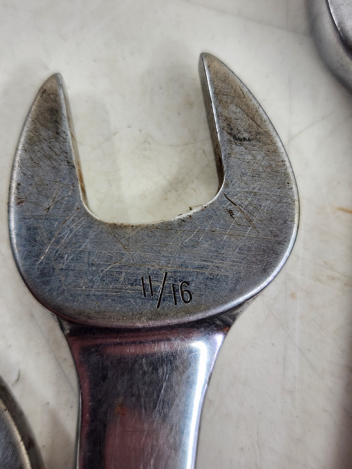 Vintage Snap-On Combination 6-Piece Wrench Set 12-Point & 6 Point USA Chrome