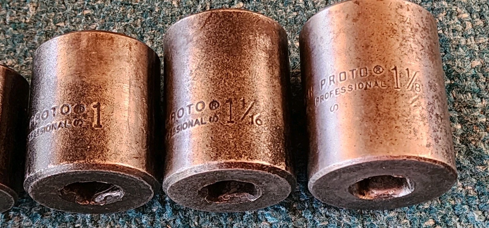 Proto Tools USA 9-Pc 1/2” Drive Impact Socket Set, SAE, 6-Pt w/Tray 1/2″- 1-1/8″