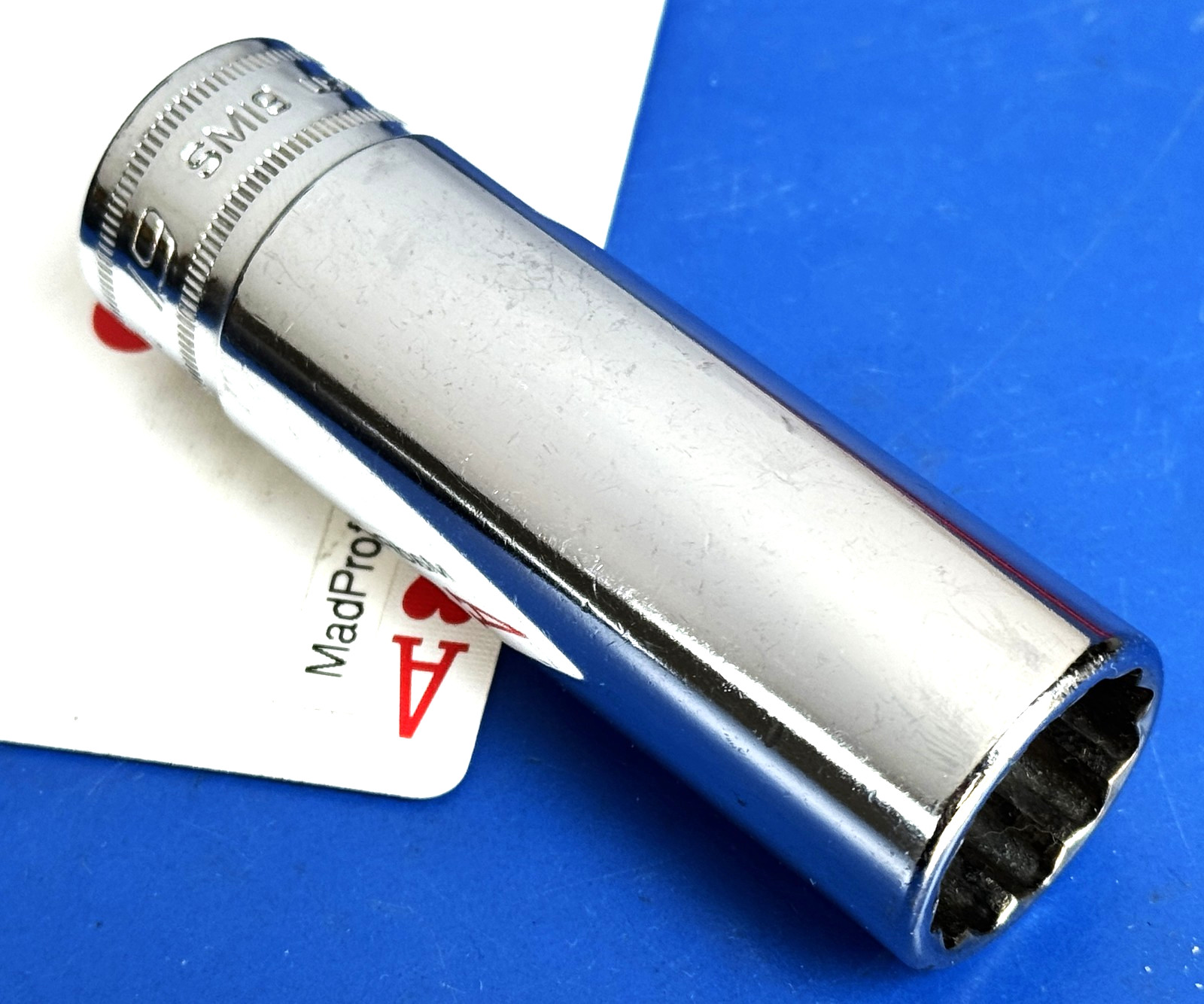 Snap-on Tools USA 1/2″ drive 19mm Deep Chrome 12-point Metric Socket Wrench SM19