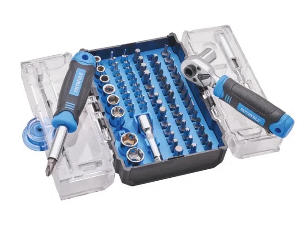 Faithfull FAISBSET78 / XMS25SDSET78 78pc Screwdriver Bit & Socket Set