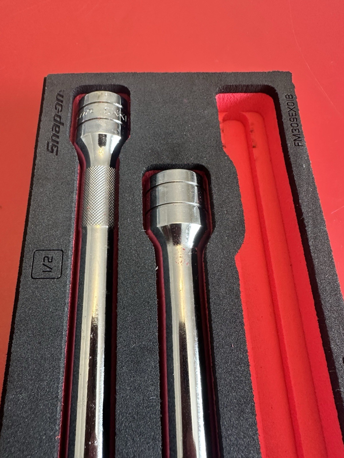 Snap On 9 pc 1/2 Drive Knurled Extension Accessory Set with PRO-FI Organization.