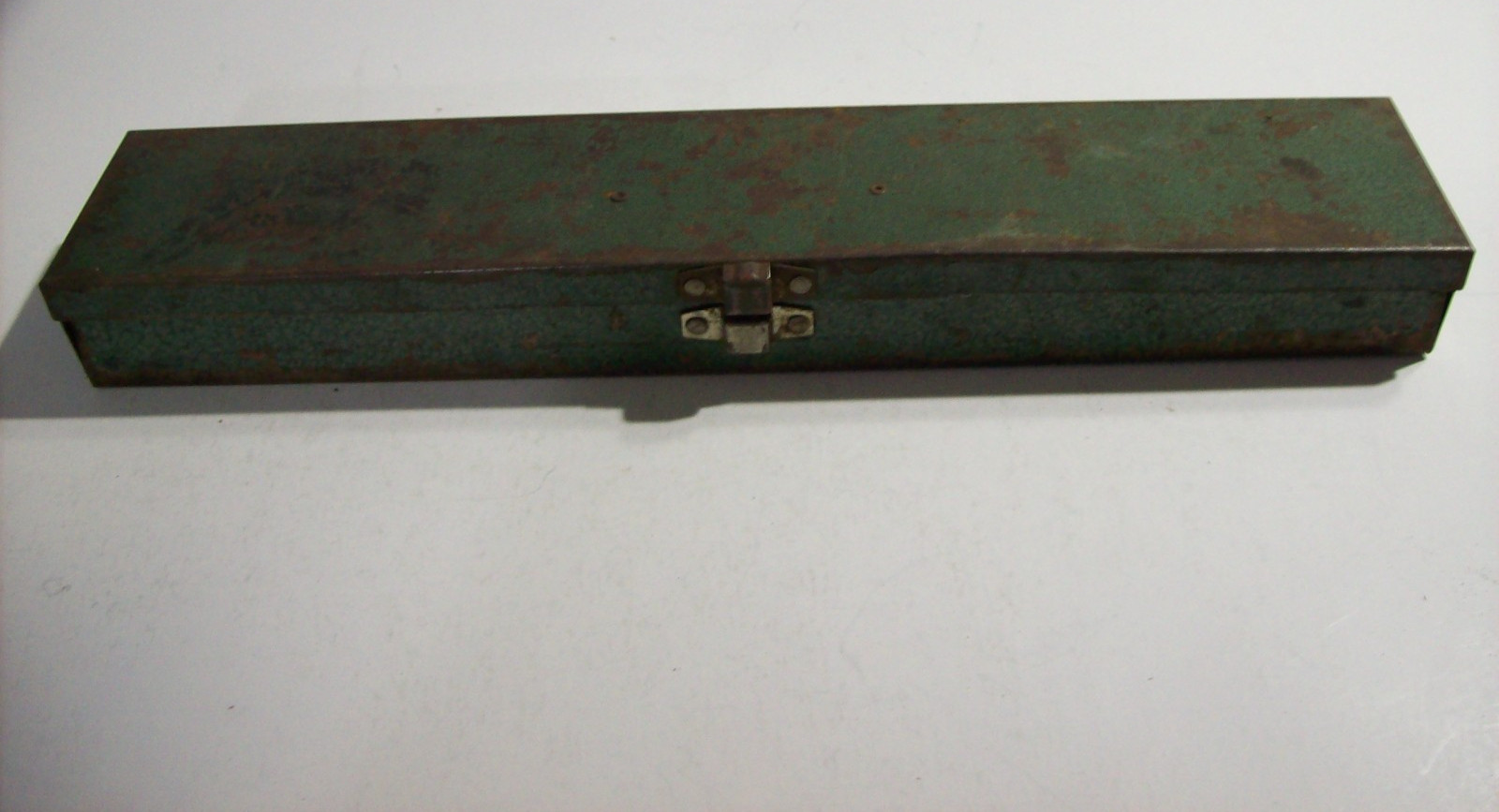 EMPTY Vintage S-K Tools Green Metal Socket Set Case Box, 15″L x 3″ W x 1.5″ T