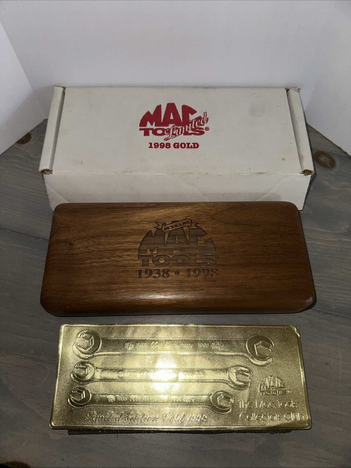 Mac Tools 60th Anniv Ltd Ed 24kt Gold Plated Hexagonal Flare Nut Wrench Set