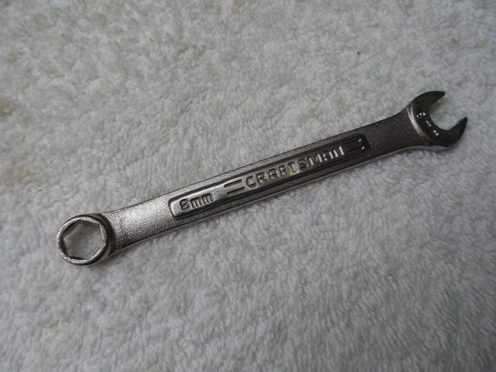 Craftsman Metric Satin Combination Wrench, 6pt, USA NOS, 8mm – Part # 42865