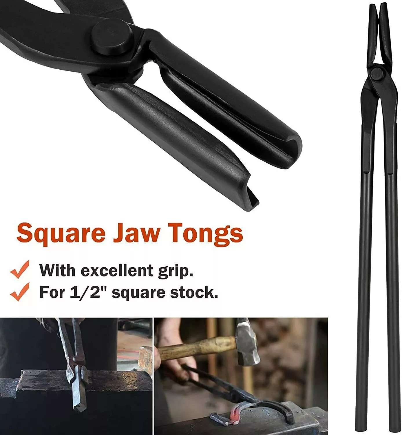 Knife Making Tongs Blacksmith Bladesmith Tong Set Vise Anvil Forge Tools 5PCS