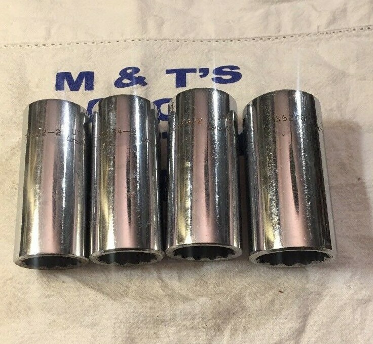 Utica 3/4″ Dr 4-pc 12pt Loc-Rite Deep Sockets 1″, 1-1/16″, 1-1/8″, 1-1/4″ USA